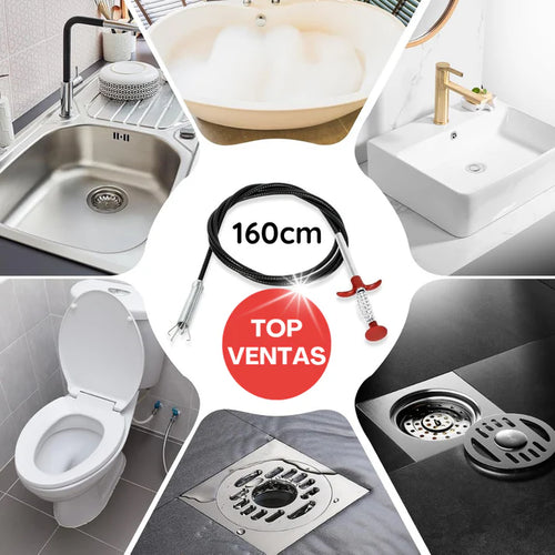 Desatascador de desagüe y tuberías