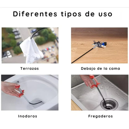 Desatascador de desagüe y tuberías