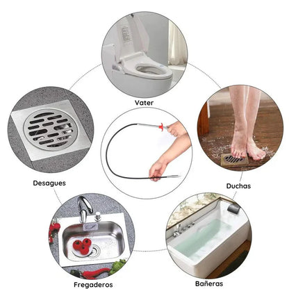 Desatascador de desagüe y tuberías