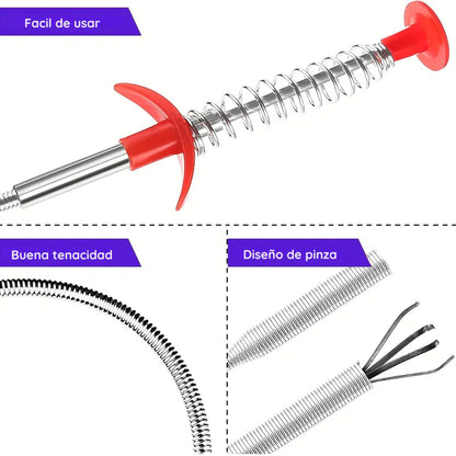 Desatascador de desagüe y tuberías